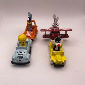 Looney Tunes Vintage1988 Die Cast Cars Bugs Tweety Sylvester Warner Bros Toons